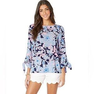 Lilly Pulitzer Top Blue Floral